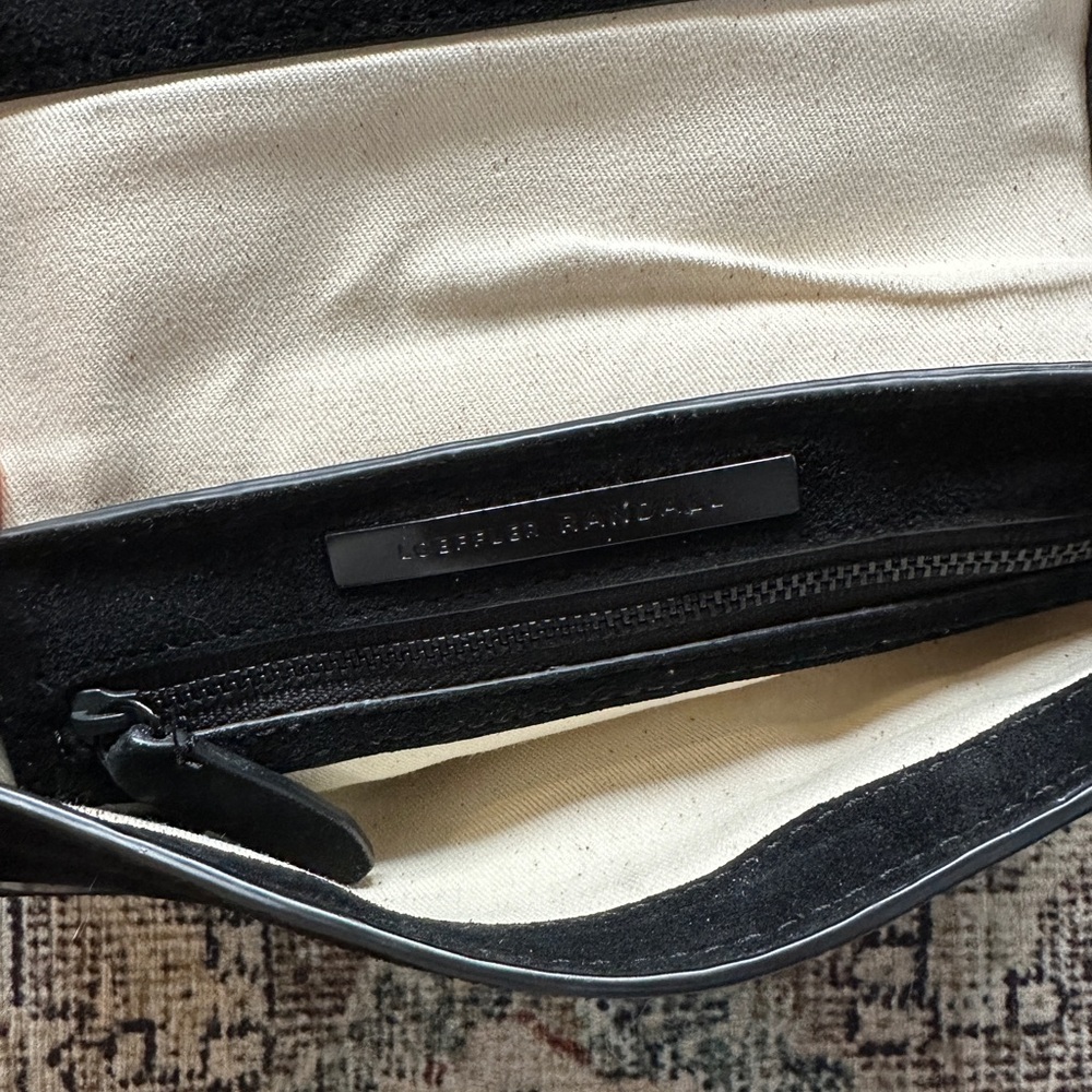 LOEFFLER RANDALL Suede Ruffle Clutch/Shoulder Bag - Picture 4 of 4